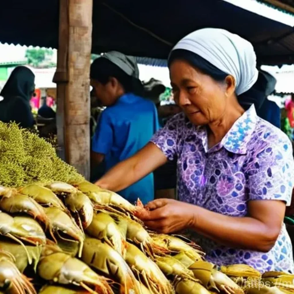 전통 장류 자가 제조를 위한 필수 체크리스트 - **Prompt:** A vibrant and bustling "pasar tani" (Malaysian farmers' market) scene. The foreground fe...