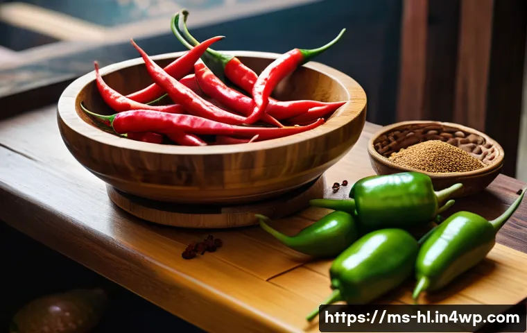 전통 장류를 활용한 요리 레시피 - A vibrant Malaysian kitchen scene showcasing a traditional sambal belacan preparation: a rustic wood...